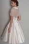 Robe de mariée distinguee romantique en satin jusqu'au mollet en tulle - photo 2