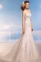 Robe de mariée sexy elégant naturel de sirène avec décoration dentelle - photo 1