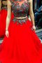 Robe de bal naturel ligne a 2 pice de princesse manche nulle - photo 1