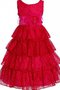 Robe de cortège enfant avec fleurs de mode de bal avec nœud avec zip encolure ronde - photo 1