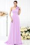 Robe demoiselle d'honneur avec zip avec fronce manche nulle de princesse a-ligne - photo 19