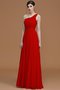 Robe demoiselle d'honneur naturel avec sans manches ligne a ruché d'épaule asymétrique - photo 29