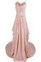 Robe demoiselle d'honneur naturel de traîne courte en chiffon ligne a avec zip - photo 2