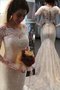 Robe de mariée absorbant de traîne courte de sirène appliques avec manche longue - photo 1
