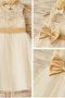 Robe de cortège enfant naturel encolure ronde avec fleurs avec zip en tulle - photo 1