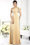 Robe demoiselle d'honneur longue avec chiffon de princesse manche nulle a-ligne - photo 6