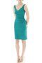 Robe demoiselle d'honneur bref gaine v encolure en satin ruché - photo 1