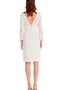 Robe de graduation facile chic avec manche 3/4 de col bateau fermeutre eclair - photo 2