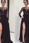 Robe de bal delicat vintage ligne a avec manche longue avec décoration dentelle - photo 2