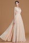 Robe demoiselle d'honneur naturel de princesse jusqu'au sol fermeutre eclair en chiffon - photo 6