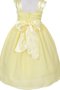 Robe de cortège enfant plissage de col carré avec manche épeules enveloppants ligne a - photo 2
