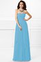 Robe demoiselle d'honneur plissage longue en chiffon a-ligne de princesse - photo 3