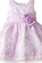 Robe de cortège enfant courte a-ligne avec zip col u profond avec fleurs - photo 1