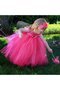 Robe de cortège enfant plissage de lotus de mode de bal avec sans manches en tulle - photo 1