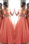 Robe de bal manche nulle de traîne courte spécial de princesse en satin - photo 1