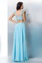 Robe de bal naturel jusqu'au sol appliques ligne a en chiffon - photo 2