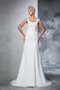 Robe de mariée longue ligne a bretelles spaghetti cordon avec chiffon - photo 3