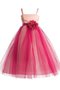 Robe de cortège enfant plissage de mode de bal fermeutre eclair textile en tulle ligne a - photo 1