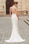 Robe de bal naturel de sirène appliques de traîne courte de col haut - photo 2