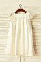 Robe de cortège enfant col u profond avec manche courte de princesse avec zip en chiffon - photo 1