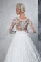 Robe de mariée longue de traîne moyenne avec manche longue de tour de ceinture empire - photo 7