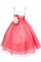 Robe de cortège enfant ligne a en taffetas manche nulle de longueur à genou avec zip - photo 1