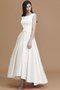 Robe demoiselle d'honneur naturel de princesse en satin avec zip ligne a - photo 22