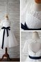 Robe de cortège enfant ceinture a-ligne de princesse avec ruban textile en tulle - photo 1