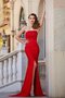 Robe de bal naturel avec perle en satin de bustier avec zip - photo 1
