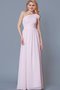 Robe demoiselle d'honneur elégant simple ligne a longueur au niveau de sol en chiffon - photo 1