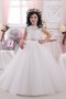 Robe de cortège enfant avec fleurs ceinture en tulle de mode de bal avec ruban - photo 1