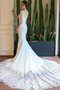Robe de mariée avec décoration dentelle de sirène avec manche 1/2 merveilleux naturel - photo 1