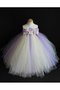 Robe de cortège enfant plissé de lotus de mode de bal avec fleurs en tulle - photo 1