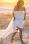 Robe de mariée noble longueru au niveau de sol avec chiffon avec sans manches naturel - photo 1
