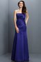 Robe demoiselle d'honneur longue en satin longueur au ras du sol de bustier avec lacets - photo 25