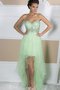 Robe de bal naturel textile en tulle avec perle ligne a haut bas - photo 1