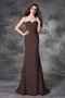 Robe demoiselle d'honneur longue avec zip en chiffon de traîne courte de sirène - photo 7