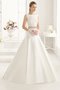Robe de mariée longue naturel formelle intemporel manche nulle - photo 1