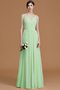 Robe demoiselle d'honneur naturel de princesse jusqu'au sol fermeutre eclair en chiffon - photo 32