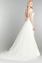 Robe de mariée luxueux naturel serieuse col en v foncé avec manche courte - photo 2