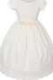 Robe de cortège enfant plissage avec fleurs fermeutre eclair avec manche courte ligne a - photo 1