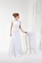 Robe de mariée plissage col en v foncé de col haut en satin longueur au ras du sol - photo 2