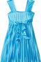 Robe de cortège enfant plissé manche nulle textile taffetas fermeutre eclair avec nœud - photo 2