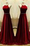 Robe de soirée avec perle a-ligne délicat de princesse en satin - photo 1