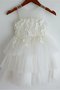 Robe de cortège enfant manche nulle ligne a bretelles spaghetti en tulle de princesse - photo 1