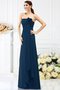 Robe demoiselle d'honneur longue avec zip de bustier a-ligne avec chiffon - photo 10