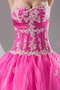 Robe de quinceanera plissage de mode de bal decoration en fleur de col en cœur ruché - photo 2