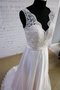 Robe de mariée naturel v encolure avec sans manches avec ruban ceinture - photo 2
