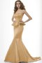 Robe demoiselle d'honneur longue naturel avec zip de col en cœur de sirène - photo 11