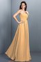 Robe demoiselle d'honneur longue plissage naturel en chiffon avec fronce - photo 12